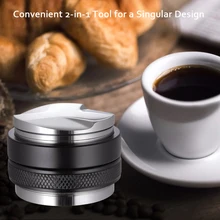 Profundidad ajustable para Espresso, distribuidor de café de 53mm, doble cabezal, Espresso, nivelador para portafiltro de 54mm