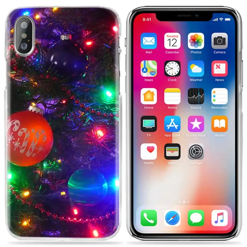 Чехол Merry Christmas Fox Elk ДЛЯ iPhone 11 Pro XS Max XR X 10 7 8 6S+ Plus 5s SE 5 4s 4 5C Жесткий Conchas чехол для телефона pc Coque - Цвет: 10