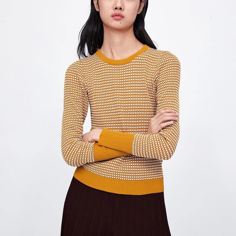 

2019 Kashmir Women in use Retrieve Trui Korean Style Sweaters Sweaters Fashion Patchwork Elegant women Wire Sweaters