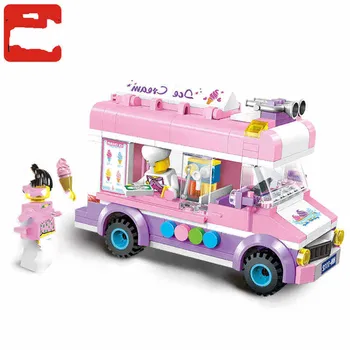 

1112 Building Blocks Compatible with lepining City Ice Cream Van Building Blocks DIY Education Brick Girl Gift Toy