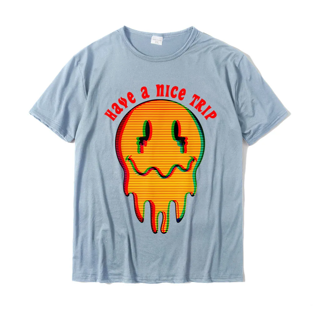 Summer Men's Oversized Gift Tops T Shirt Crew Neck Summer Fall 100% Cotton Top T-shirts Casual Short Sleeve Tops & Tees Have A Nice Trip Funny LSD Acid Psychedelic Magic Mushrooms T-Shirt__20053 light