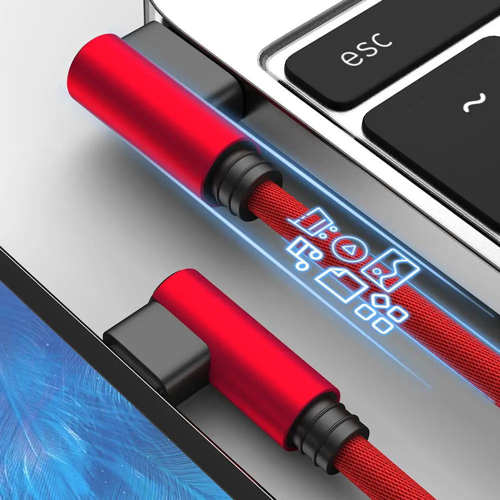 MUSTTRUE USB Cable Type C Cable for Samsung a50 a70 Xiaomi mi9 pro Huawei p30 lite Charging Cable USB-C Mobile Phone Type-c Wire