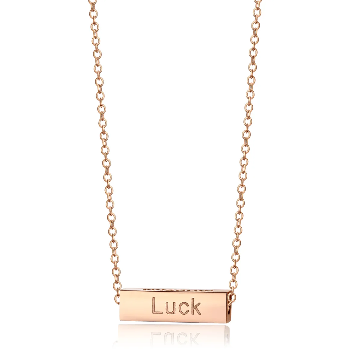 

Xuyuan English Lettered Titanium Steel Necklace Plating Color Jin Han Edition Necklace