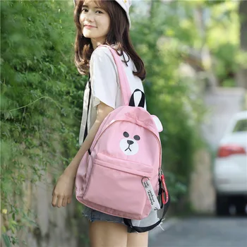 

2020 new women's backpack large capacity fashion ladies backpack double zipper solid color anti-theft backpack