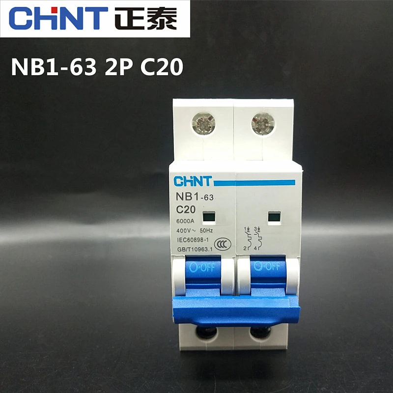 Disyuntor Chint NBH8-40-C25 - 25 A, 1 P+N, Curva C | Protección Contra Cortocircuitos Y Sobrecargas