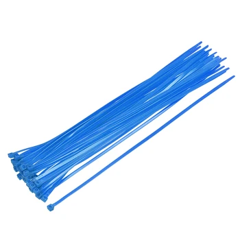 

uxcell 40pcs Cable Zip Ties 350mmx4.8mm Self-Locking Nylon Tie Wraps Blue