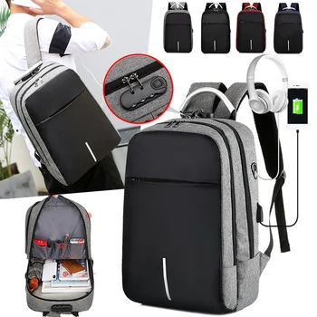 

Men Backpack For Teenagers Multifunctional Waterproof Computer Backbag USB Port Student School Bags College Bags For Women