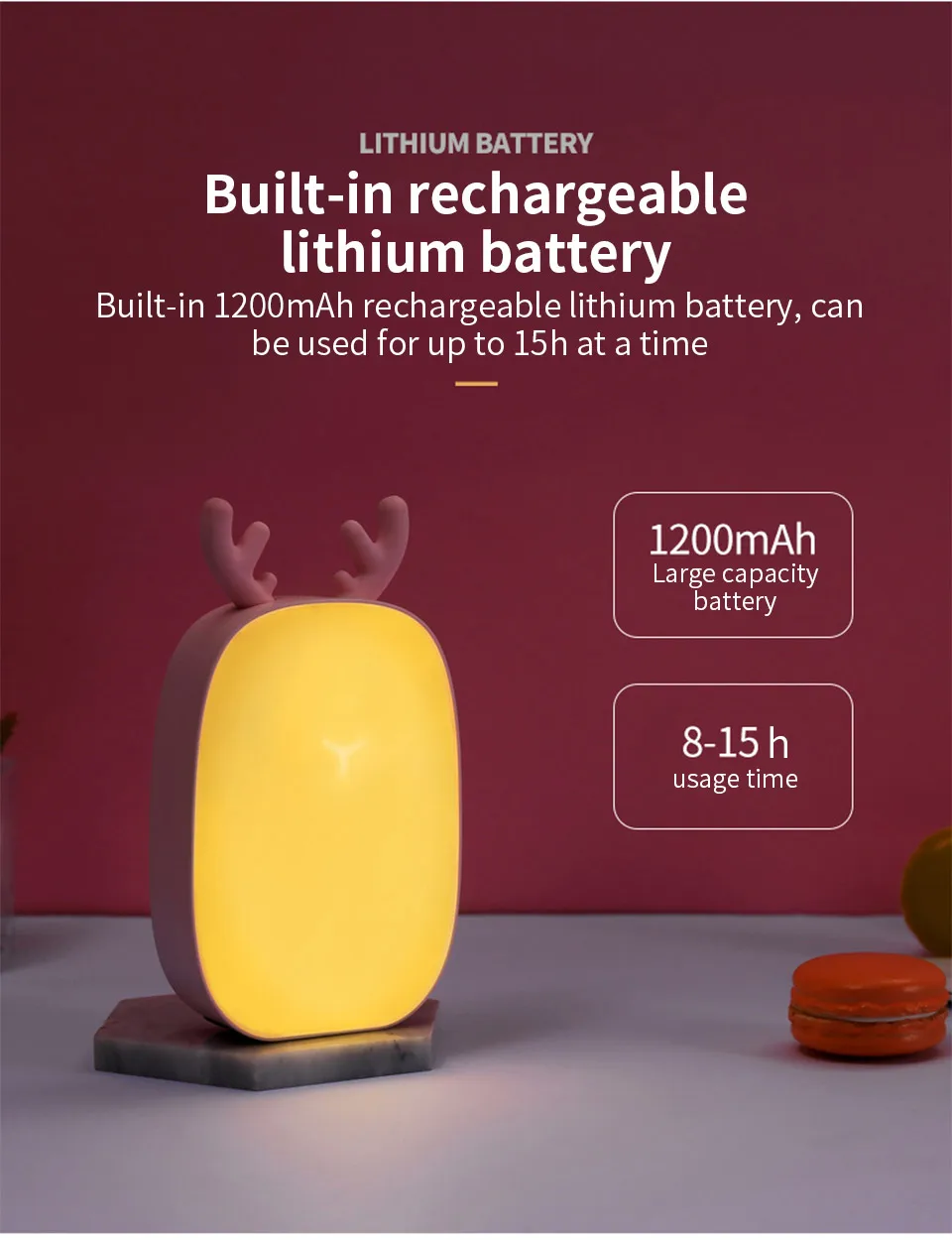 Xiaomi Youpin Menglu многофункциональная настольная лампа для домашнего чтения, настольная лампа, мобильный мощный шкаф для спальни, коридора, светодиодный ночник