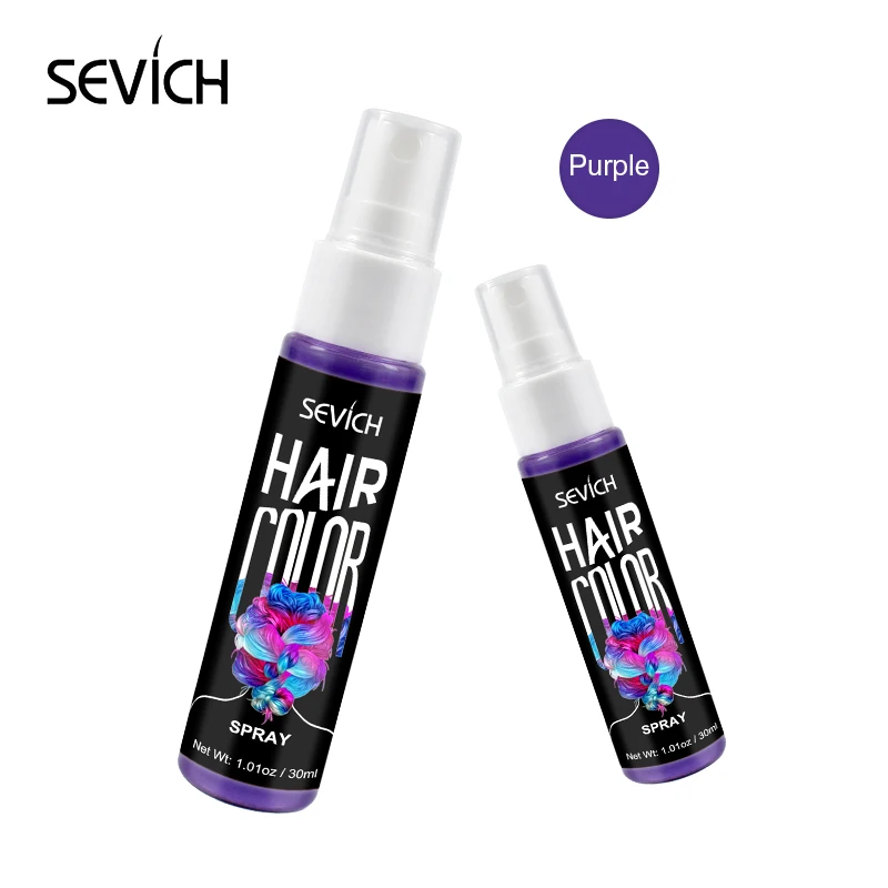 Purple Sevich 30 мл Краска для волос спрей Temeporary краска для волос мгновенная одноразовая краска для волос крем Мода Красота Макияж стиль волос DIY 5 цветов - Цвет: Purple
