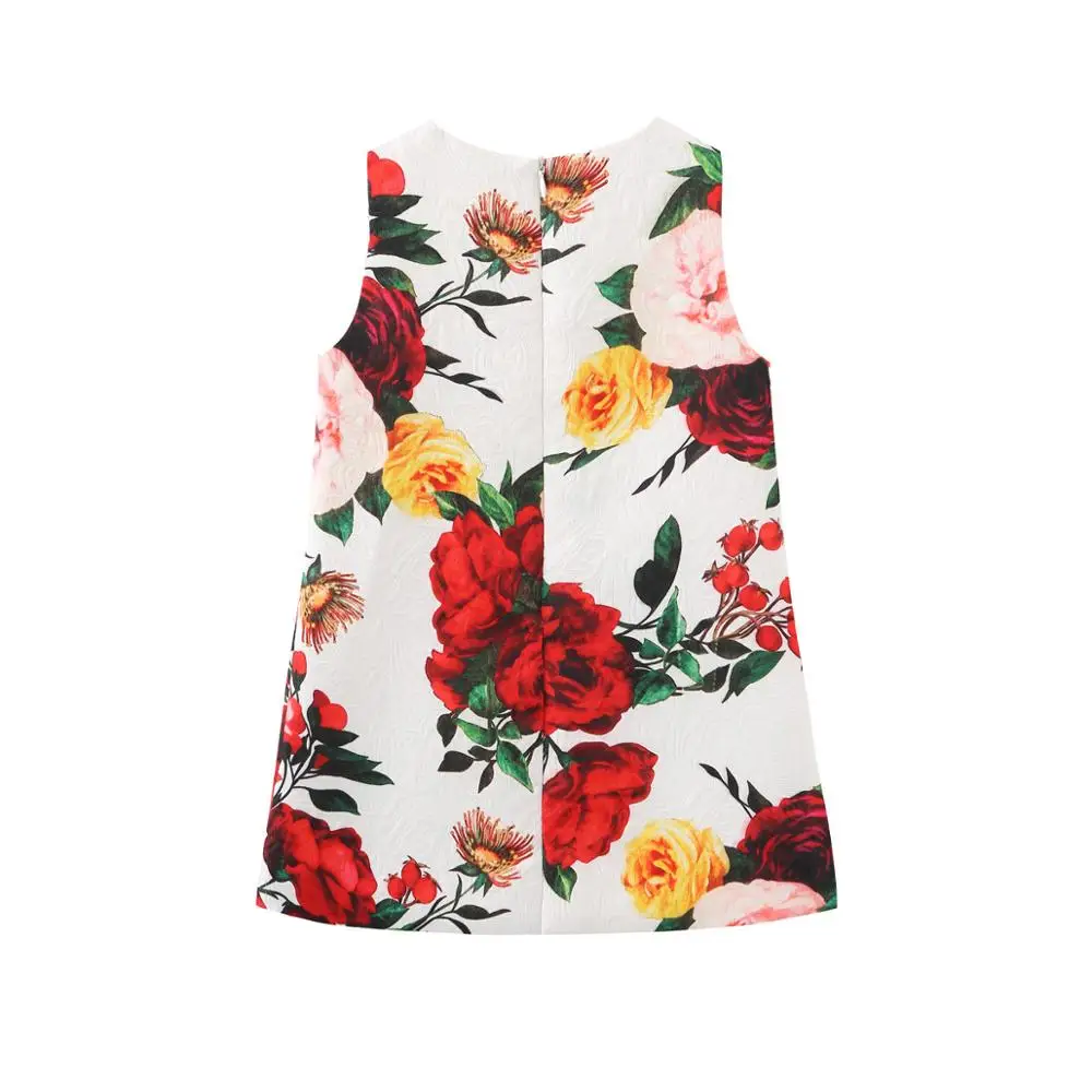 Детские Платья с цветочным принтом; модная Высококачественная детская одежда; милое платье для маленьких девочек; платья принцессы в европейском стиле