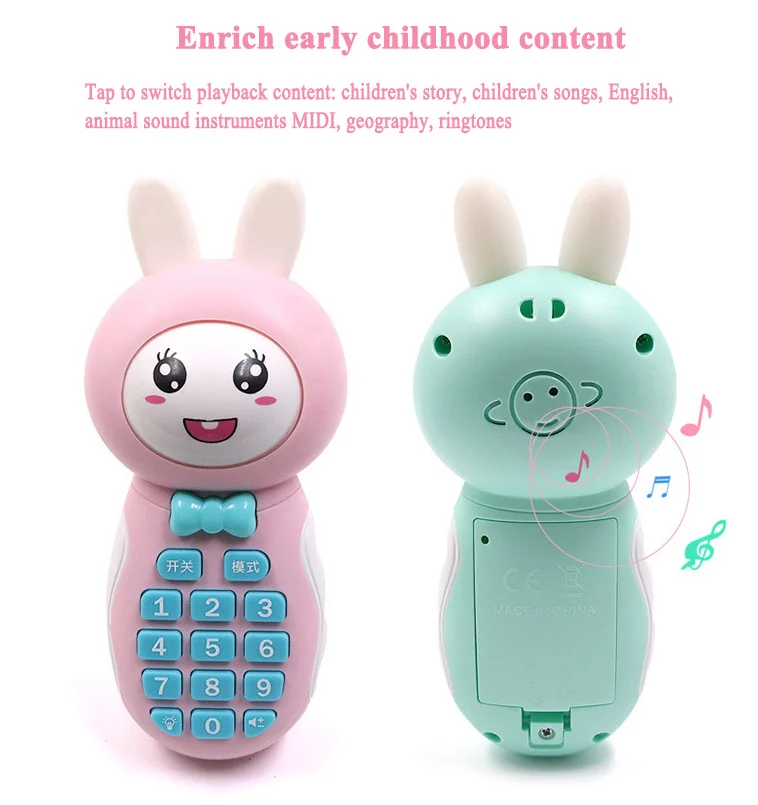 Baby Rattles Toys rabbit Newborn Hand Bells Teether Baby Toys 0 12 Months Muscial Change face 5