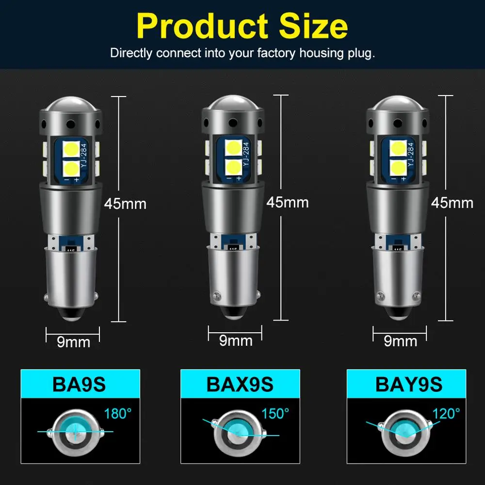 ڵ ȣ , ڵ  , 12V, BA9S, BAX9S, BAY9S, LED , T4W, H21W, H6W, ĵ  , 10SMD 3030 Ĩ, 2 