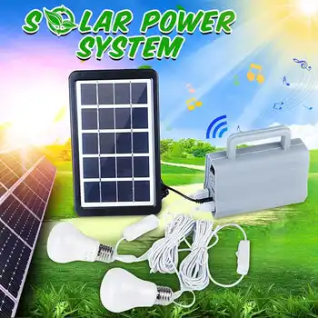 

Portable Solar Generator Outdoor Mini Solar Power System Solar Panel USB Charger with bluetooth Speaker LED Lighting System