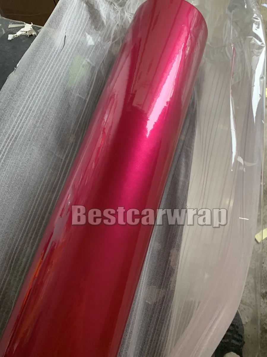 1.52*18 M Allingrosso Super Gloss Candy Rose Red Vinile Adesivo In