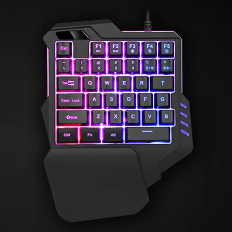 Portátil Uma Mão Mecânica Teclado Para Jogos Com Fio