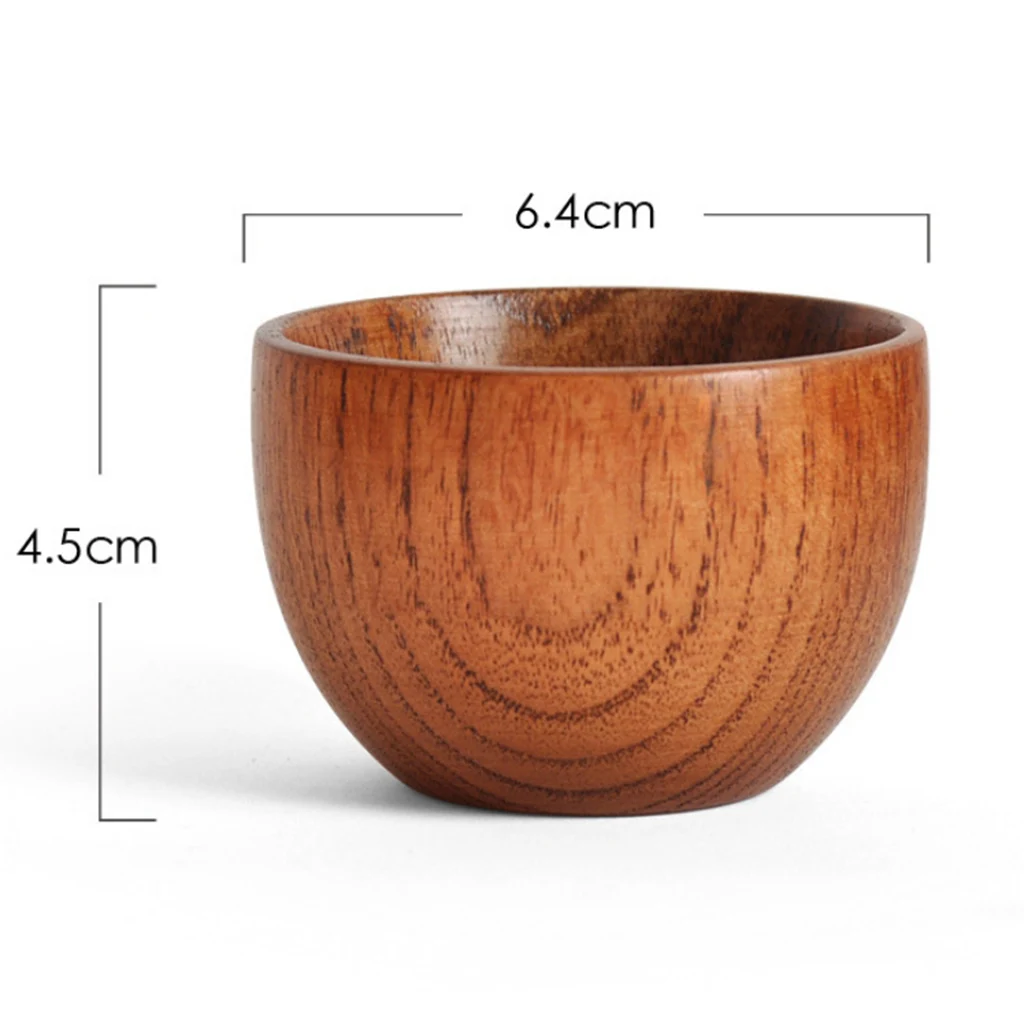 75ml Handmade Mini Wood Coffee Wine Tea Cup Mug For Juice Milk Eco Friendly