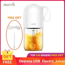 Deerma 300 мл USB зарядка электрическая соковыжималка блендер