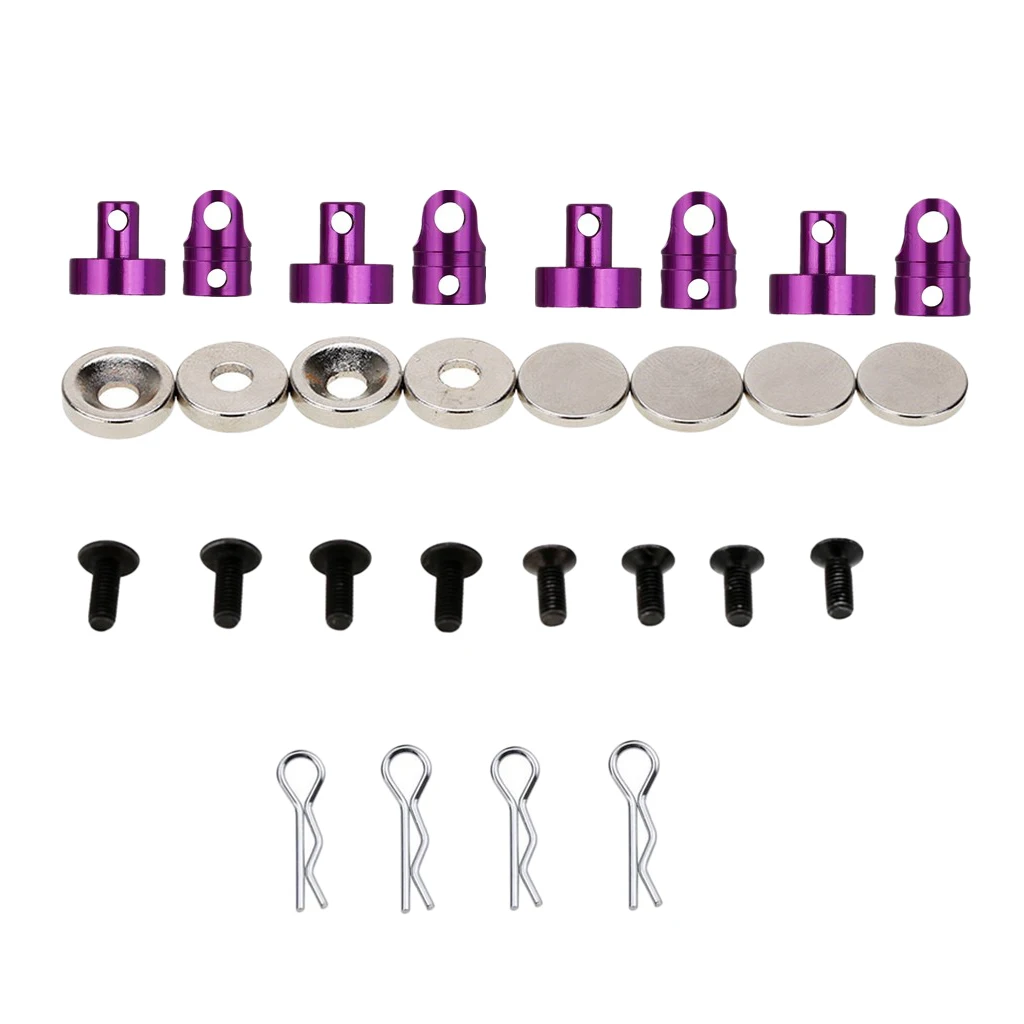 4pcs Metal Magnetic Stealth Invisible Body Post Mount RC Car Shell Column