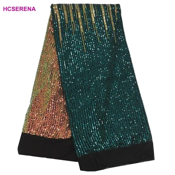 

African Lace Fabric with Sequins High Quality Nigerian Lace elasticity lace African Lace Fabric 2020 for Party Dress 5yards/lot