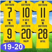19/20 Дортмунд футболки игроков футбольного клуба " PHILIPP Гётце Реус пулишича WITSEL Джерси 19 20 Пако алькасер Дортмунд Футбол рубашка