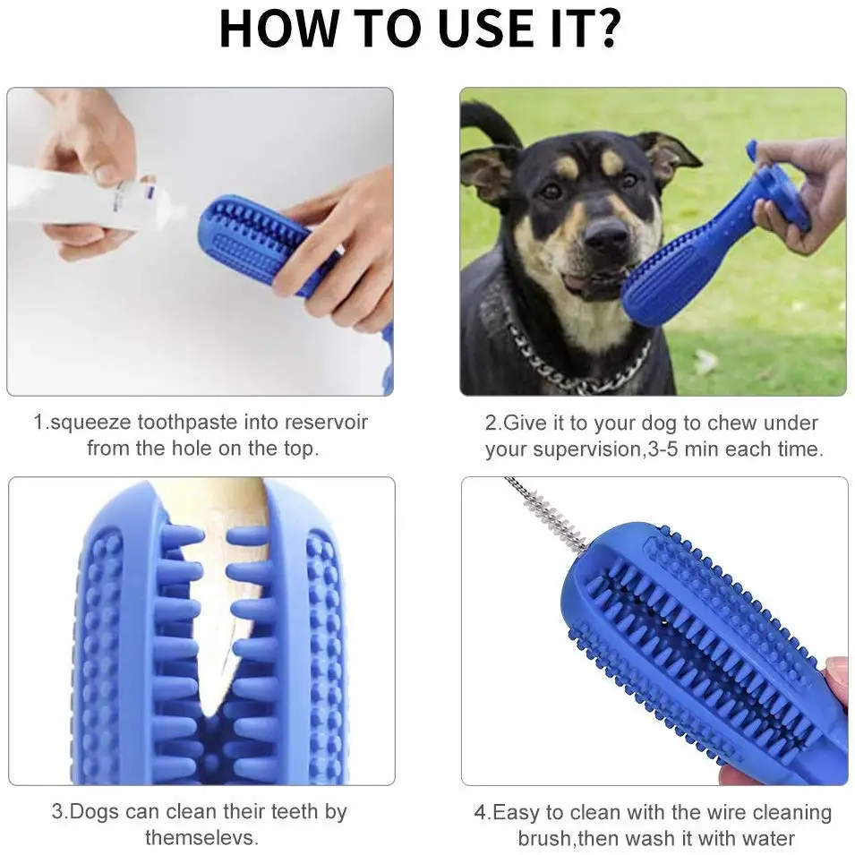 Зубная щетка для домашних животных, жевательная игрушка, мягкая резиновая щетка для чистки зубов, массажная зубная щетка для маленьких собак, домашних животных