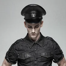 Панк рейв Мужская Панк индивидуальность шапка pu Вечерние Клубные сценические весенние фиксированные черные красивые шляпы