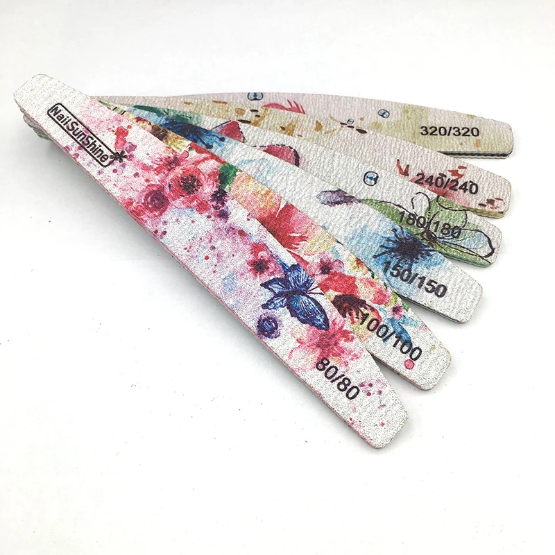 11Pcs Pack High Quality Double side Sandpaper Nail File limas para Grinding Nail Art Buffing Block 3