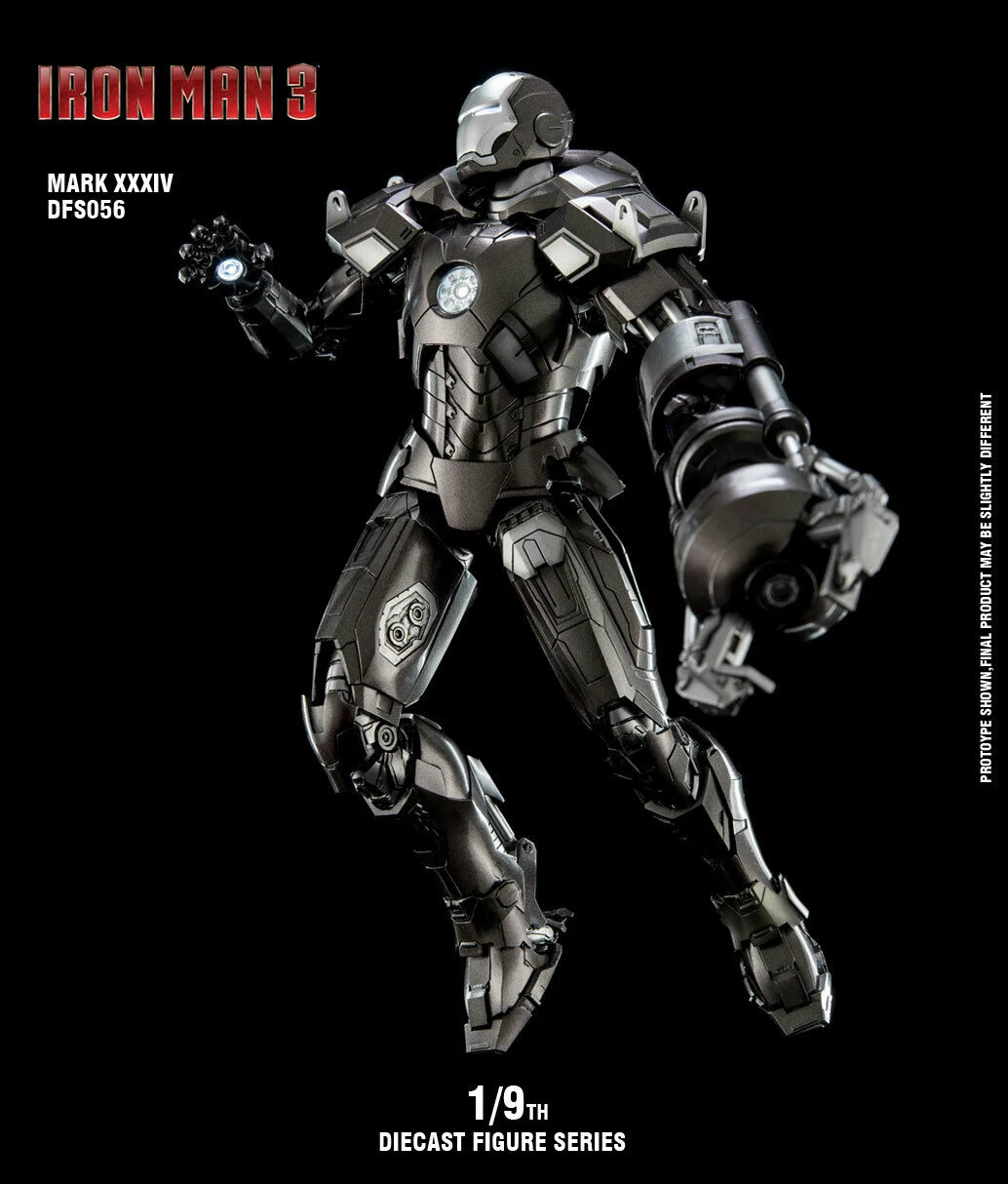 King Arts 1:9 Металл DFS056 MK34 Железный человек MK34 фигурка модель игрушки