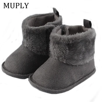 

Winter Super Keep Warm Plush Baby Girls Snow Boots Cotton Flat With Baby Toddler Shoes indoor Snow Boots Girls Baby Kids Shoes