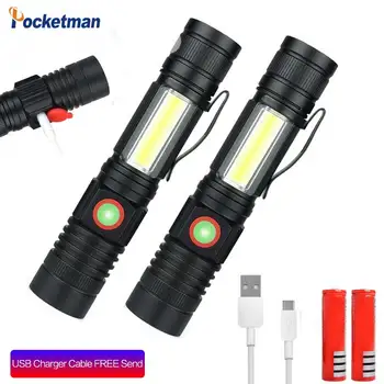 

Rechargeable Flashlight Spriak Magnetic Flashlights with Clip Side WorkLight Bright Zoomable