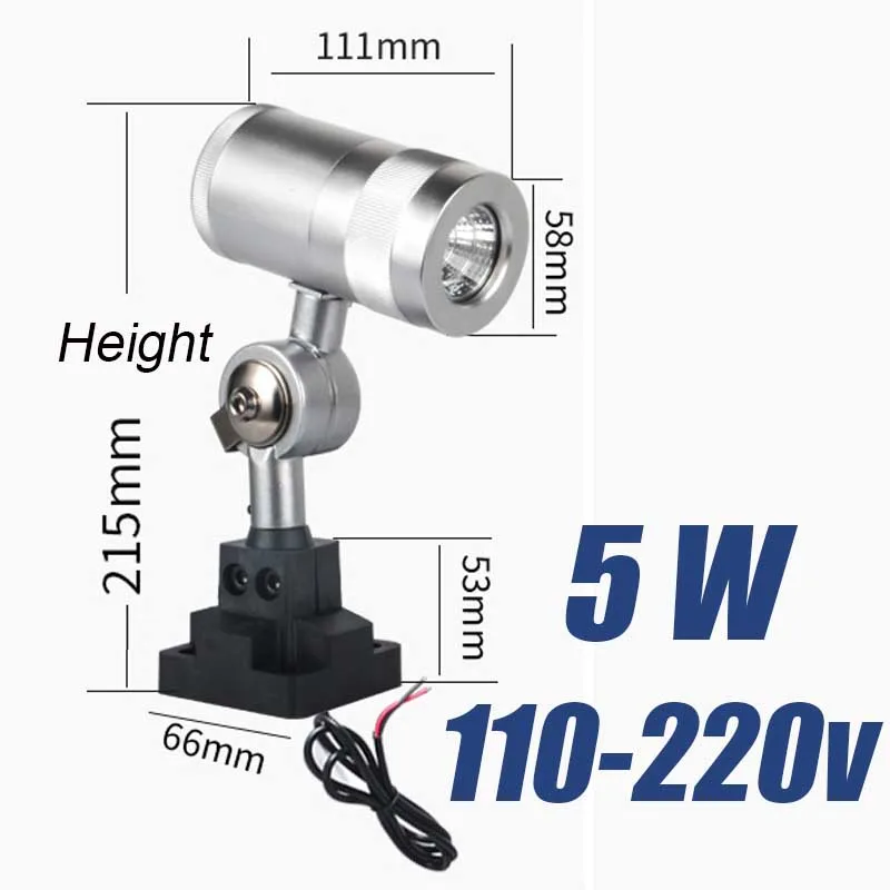 5W 110-220V ShortArm Светодиодный 24 220 В Длинный рычаг мастерской с ЧПУ станок светильник IP68 Водонепроницаемый взрывозащищенный токарный станок светильник ing промышленный - Цвет: 5W 110-220V ShortArm