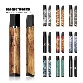 

Magic Shark 2.5D Stereo New Leaf Leopard Wood Snake Print V-Vendetta Sticker Film Skin Case Cover for Smok Infinix