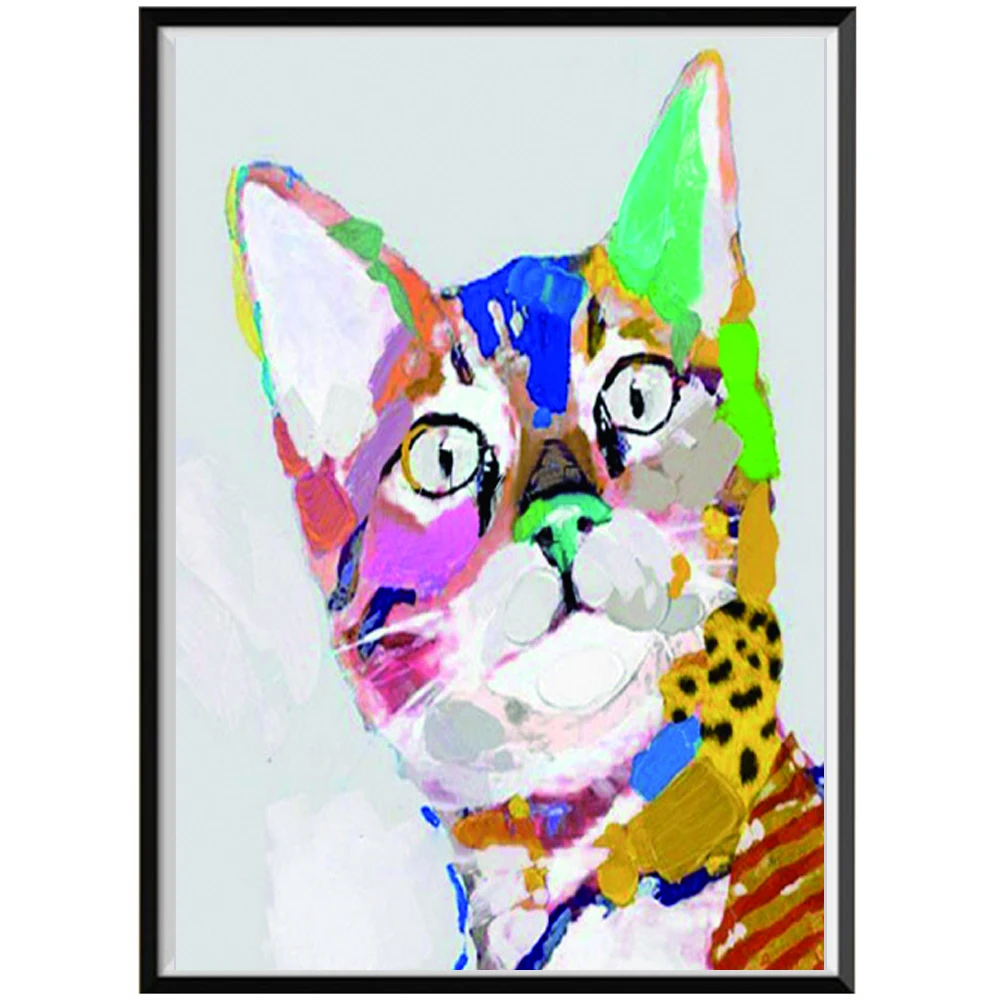 5D DIY Diamond Painting Cat Cross Stitch Home Decoration Embroidery | Дом и сад