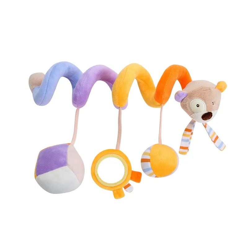 Милые игрушки для моделирования животных, игрушки для активного отдыха, кровать и коляска, спиральная игрушка, мягкие погремушки для младенца, Висячие колокольчики, игрушки для новорожденных 0-12 месяцев - Цвет: Bear