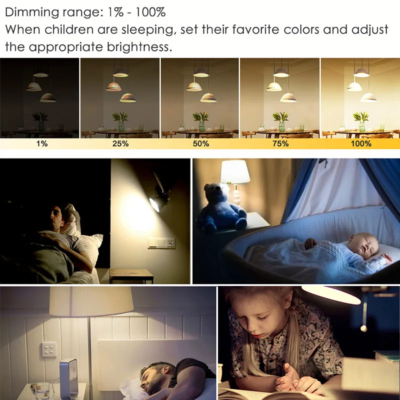 Cena Xiaomi MIjia Philips inteligentna dioda led żarówka kolorowa Wifi RGB E27 1600 milion kolorów inteligentna żarówka App sterowanie bezprzewodowe inteligentna lampa domowa