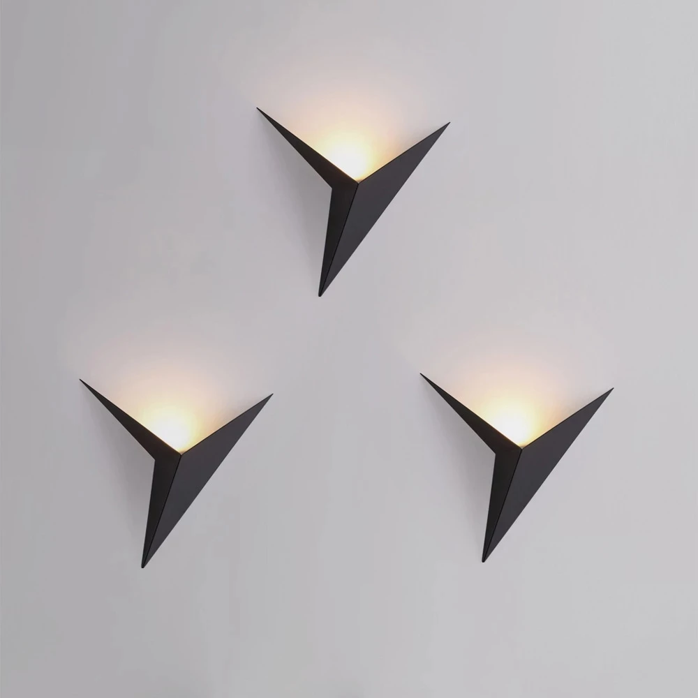 

Triangle Wall Lamp Led Wall Light Bedroom Bedside Living Room Hotel Aisle Stair Background Lighting Bra Wall Sconce Led Light