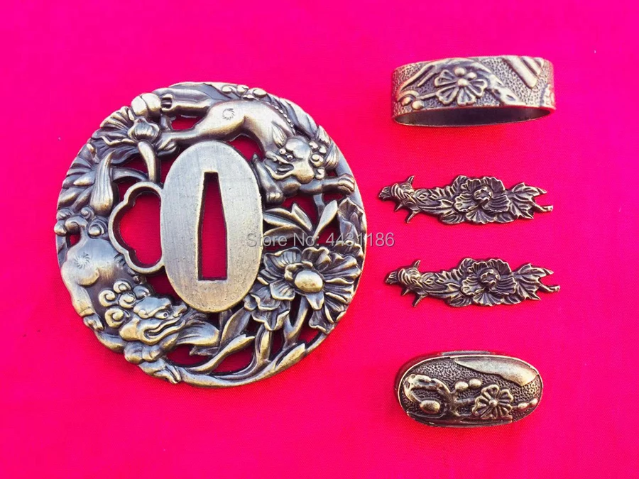 Набор из сплава TSUBA FUCHI KASHIRA menumi для японского самурайского меча Katana фурнитура