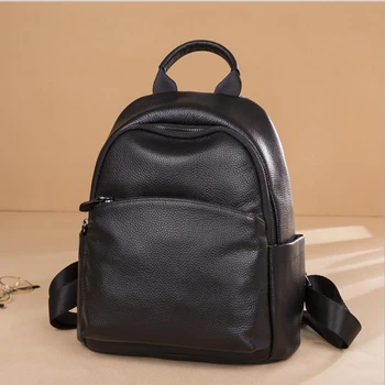 

YILUNXI Elegant female backpack Second layer cowhide shoulder bag Anti-theft women bags Luxury fashion Lady backpack