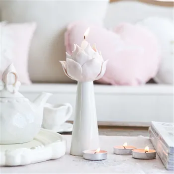 

Nordic Simulation Cherry Blossoms Stereoscopic Ceramics Pink Candleholder Creative Bedroom Aromatherapy Candle Ornaments X2548