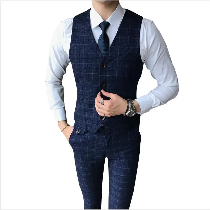 Men Sleeveless Vest Coat 