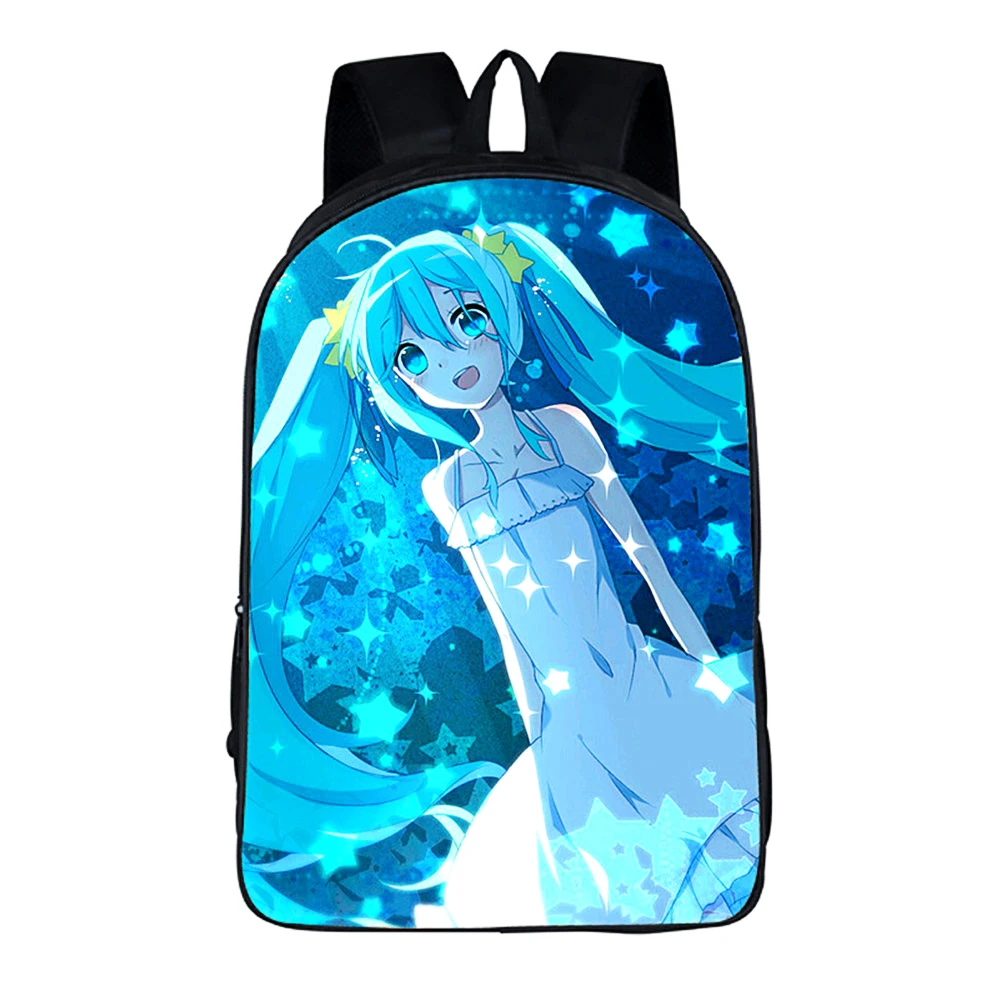Рюкзак с 3D принтом Hatsune Miku школьные сумки мультяшным рюкзак для ноутбука на плечо