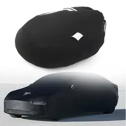 Черный Автомобильный пылезащитный чехол дождевик Защита от солнца устойчивый ветрозащитный Регулируемый Прочный Открытый Защита для Tesla