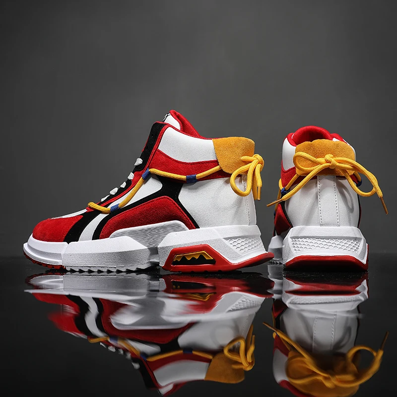 

New Light Weight Running High Ankle Shoes Mens Comfortable Walking Boots High Quality High Top Sport Sneakers Men Athletic Shoes