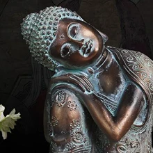 Estatua de Buda durmiente de 23cm, decoración para el hogar, regalo de casa