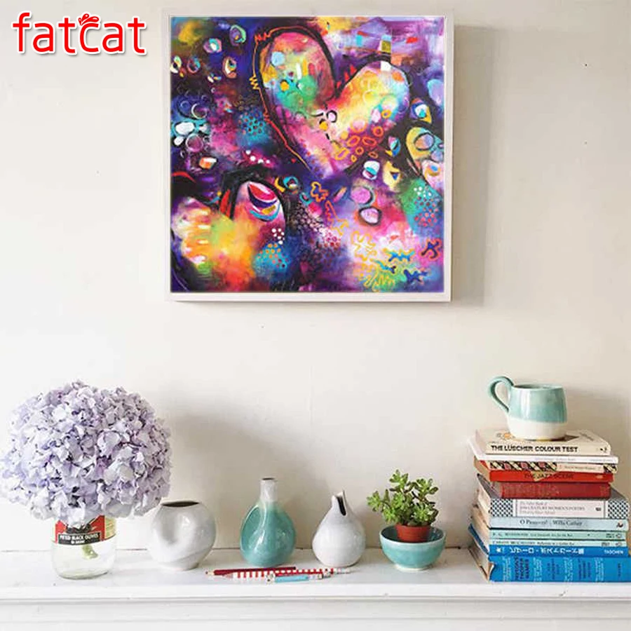 FATCAT 5d diy алмазная живопись цветы и птицы Алмазная вышивка животные полный