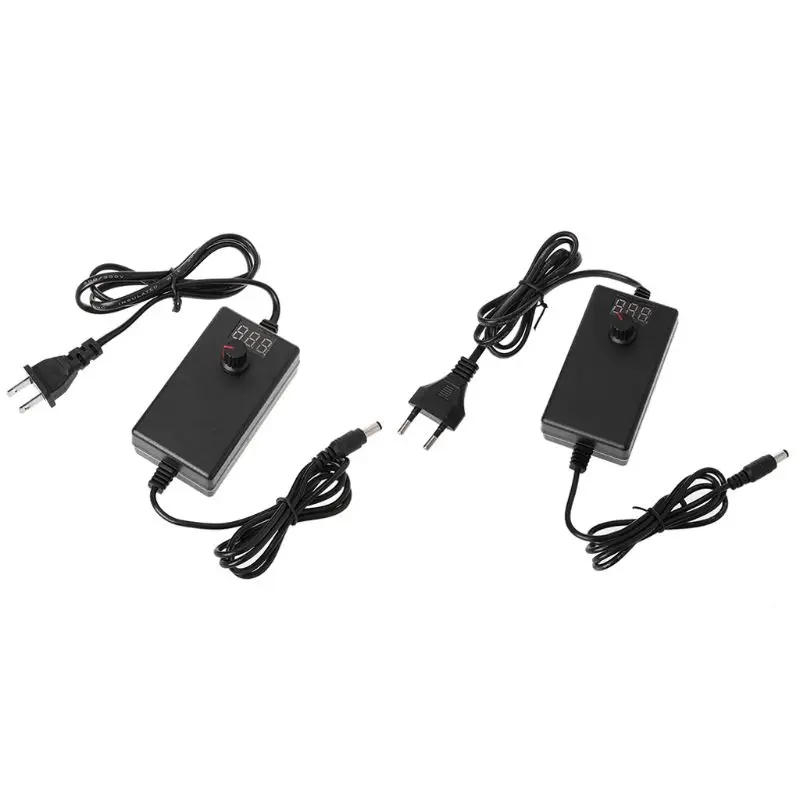 Регулируемый адаптер питания постоянного тока 3 V-12 V 2A DC 9 V-24 V 1A с дисплеем напряжения