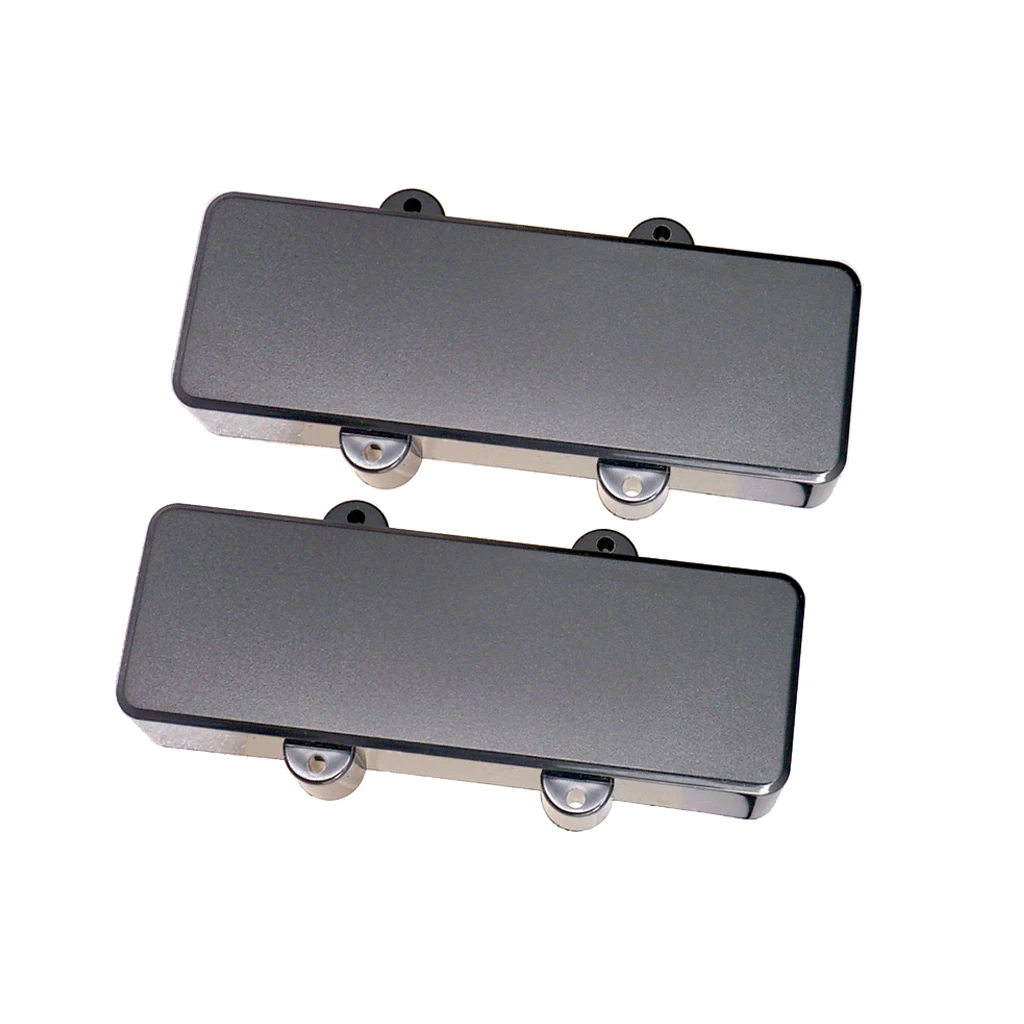 2 Pieces No Hole Closed 5 String Pickup Covers for Electric Bass Replacement Parts