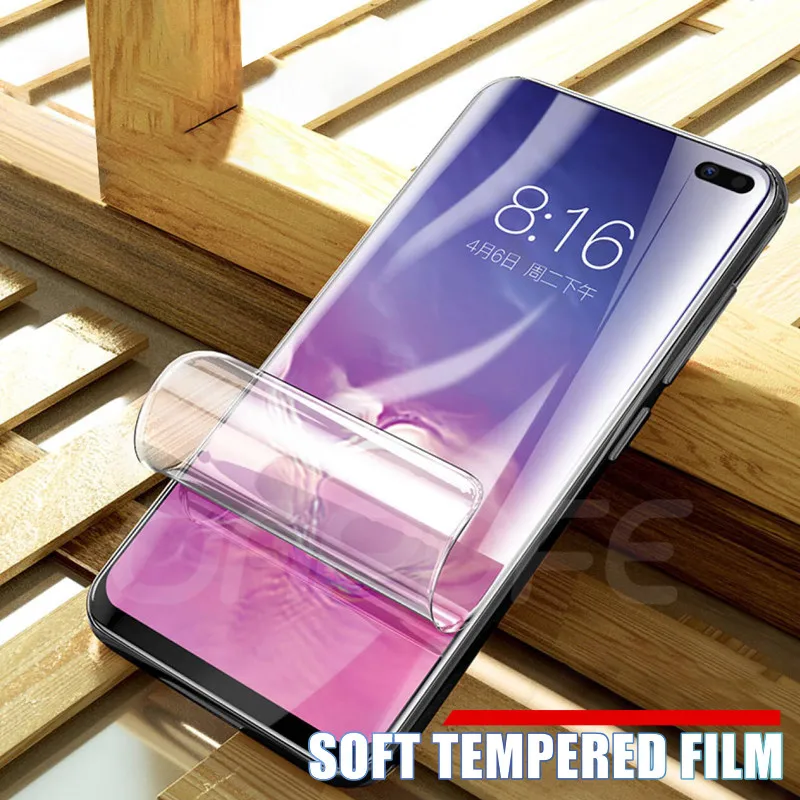 100D полностью изогнутая Гидрогелевая пленка для samsung Galaxy S10 S9 S8 Plus S10e S7 Edge Note 10 Plus 9 8 Защитная мягкая пленка