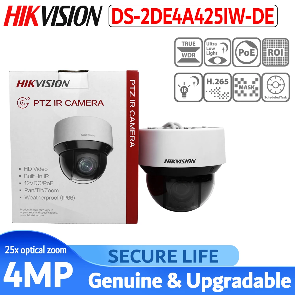 Najtaniej Wersja międzynarodowa DS 2DE4A425IW DE 4mp 25x sieci 50m IR Hikvision kamera ptz POE H.265 kamera telewizji przemysłowej