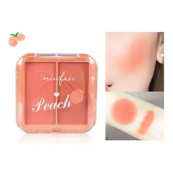 

Two-Color Three-Dimensional Peach Blusher Natural Delicate Modification Cosmetics Palette Face Face Tray Blush Contour L4N8